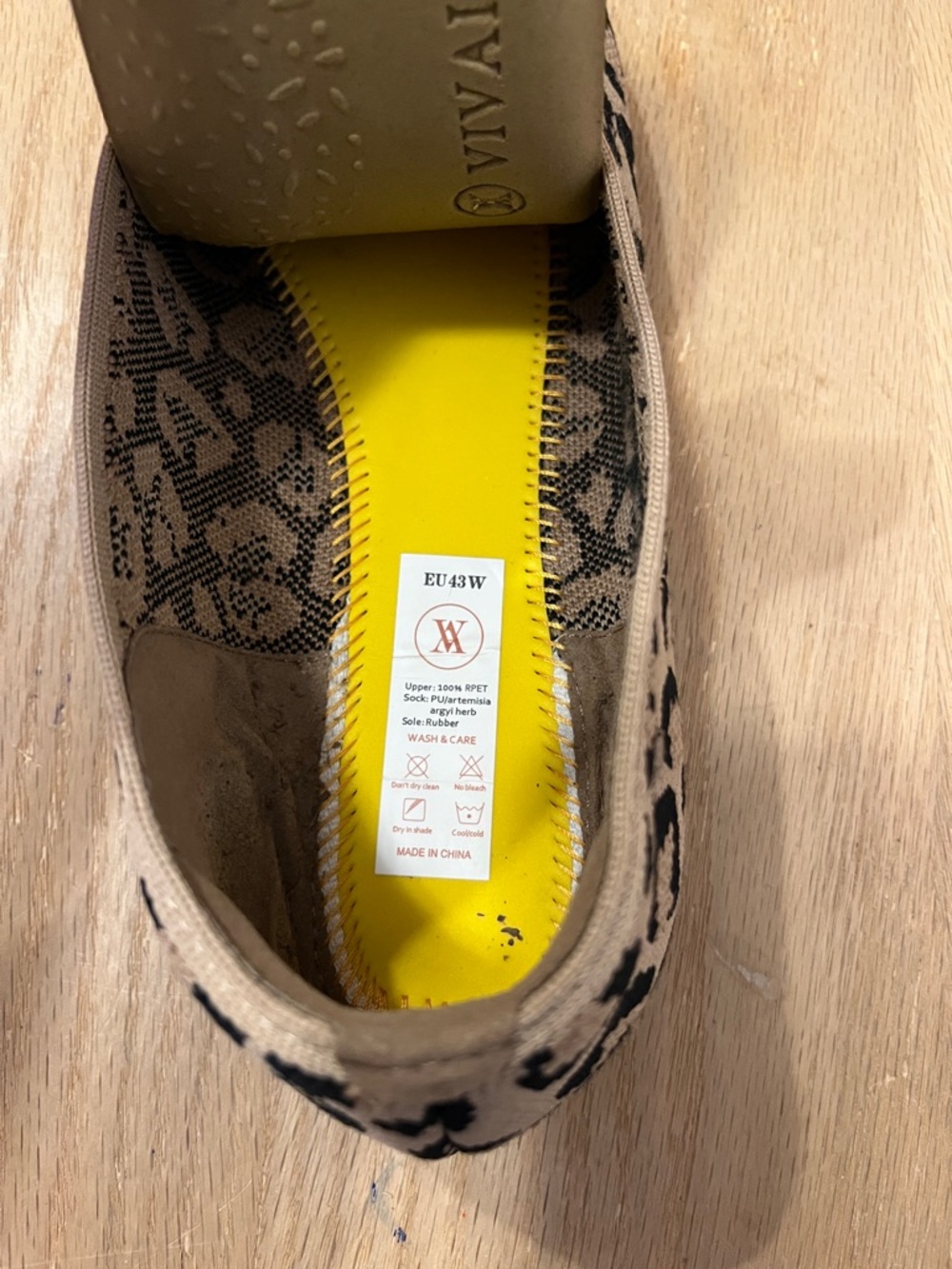 Vivaia Margot 2.0 Square Toe V-Cut Flats in a Leopard Print sz 11 Wide 43 EU - Picture 8 of 8